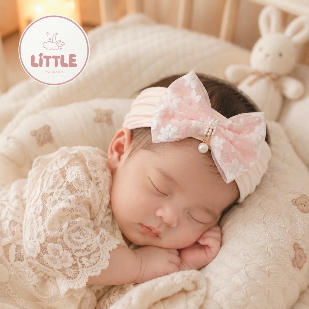 Little pcbaby ที่คาดผมเด็กอ่อน0-12เดือน รุ่นbutterfly bow โบว์ผ้าคาดผมเด็กเล็ก