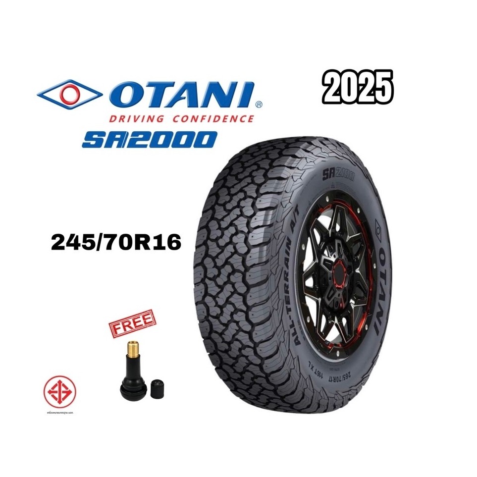 OTANI 245/70R16 รุ่น SA2000 ยางใหม่ปี 2025 ราคาต่อเส้น แถมฟรีจุ๊บลมยาง