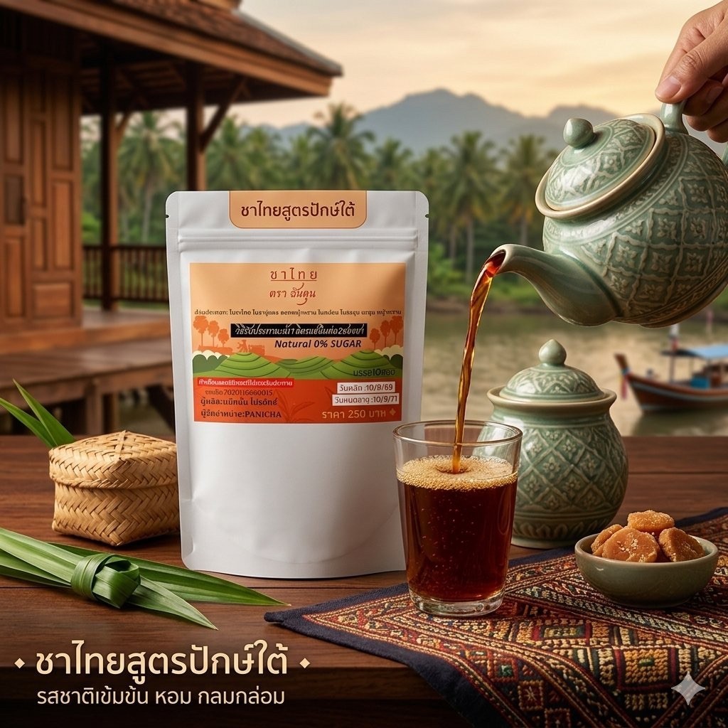 ชาไทยเรทส่ง10ซอง100ถุงลดบวมลดไขมัน