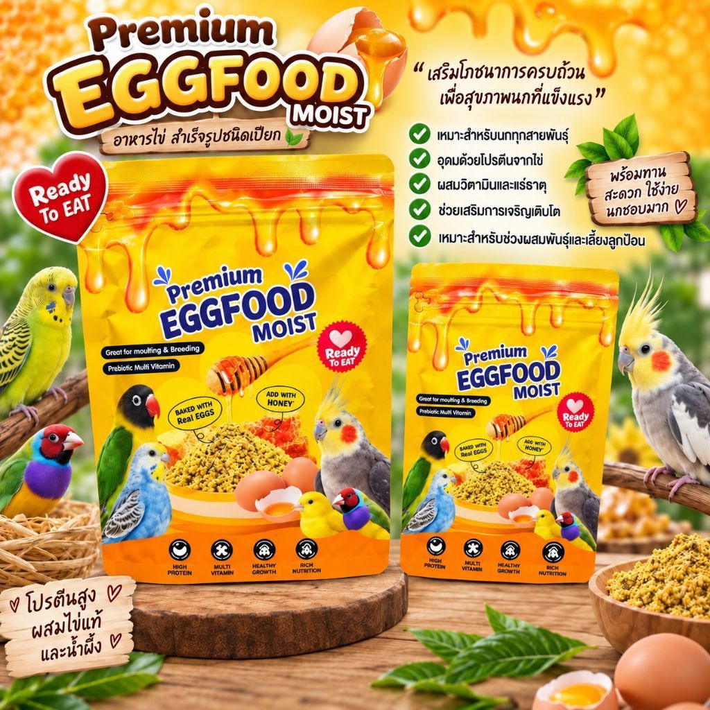 Eggfood Moist อาหารไข่สำหรับนก พร้อมทาน