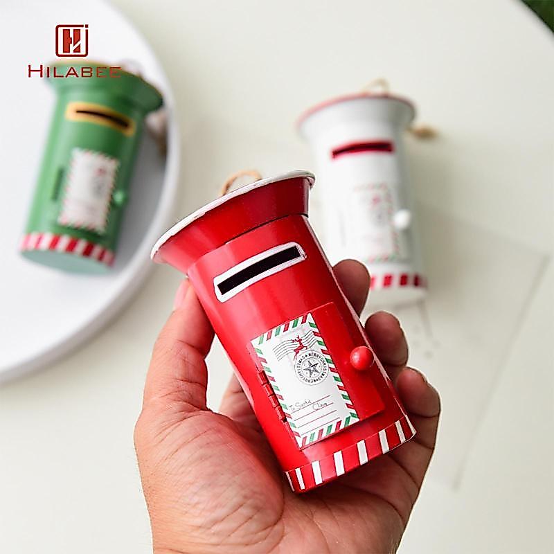 [hilabee] กล่องรับจดหมายซานต้าเครื่องประดับต้นคริสต์มาสวินเทจสําหรับงานเลี้ยงวันเกิดครบรอบ