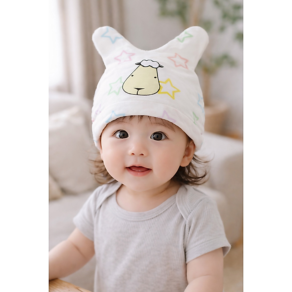 Baa baa sheepz قبعة حديث الولادة ألياف البامبو — صورة 2