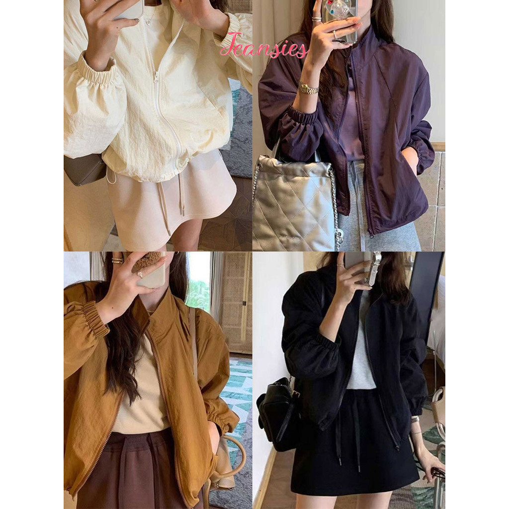 UPF50+ เสื้อแจ็คเก็ต เสื้อคลุมแขนยาว สไตล์เกาหลี กันแดด กันลม มีฮู้ด