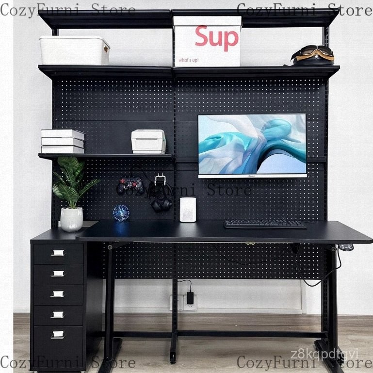 ชั้นวางหนังสือแบบตั้งโต๊ะ Pegboard สำหรับนักเรียนที่เรียน E-Sports - ชั้นวางของติดผนังแบบตั้งพื้น