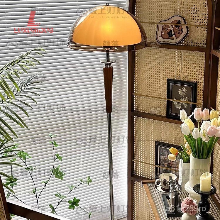 Rsy Vintage Style Living Room Floor Lamp American Retro Sofa Side Standing Table Lamp Design Sunset 