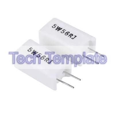 ตัวต้านทานซีเมนต์แนวตั้ง Rx27 5W10W20W 1R 5 10 15 20 50 100 150 200R โอห์ม