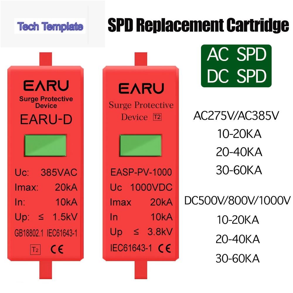 เปลี่ยนตลับหมึกแทรกสําหรับ AC SPD 385V DC SPD 500V 800V 1000V