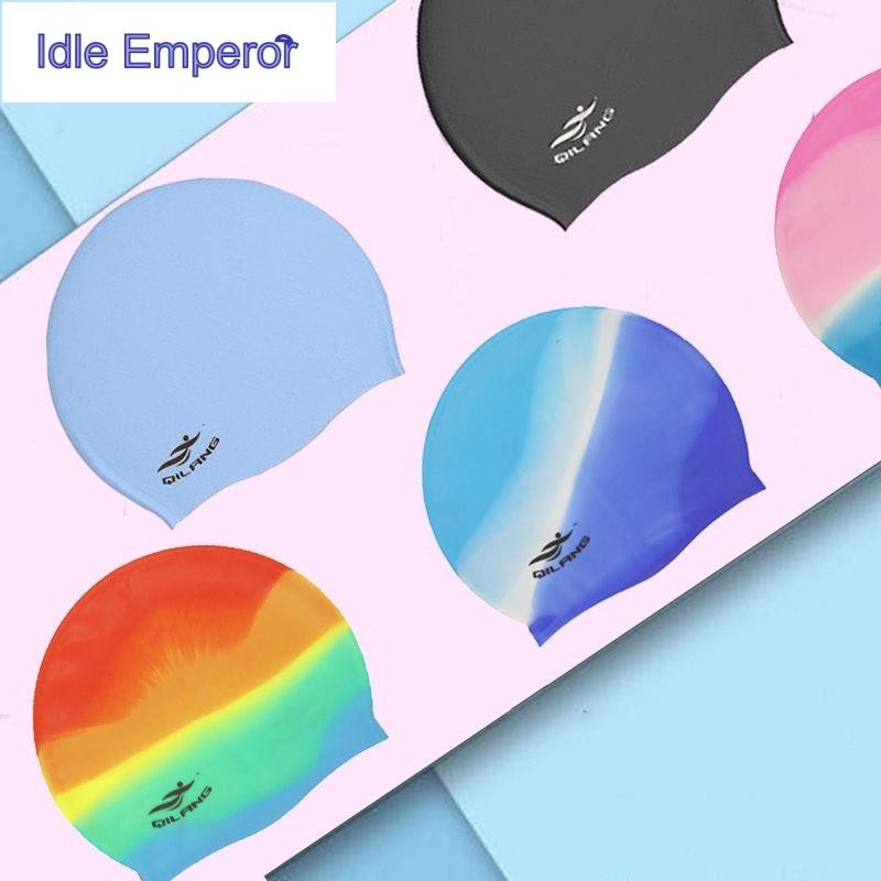 หมวกว่ายน้ําซิลิโคน ป้องกันหู ขนาดใหญ่ กันน้ํา เหมาะกับของขวัญ สําหรับผู้ใหญ่ GG288