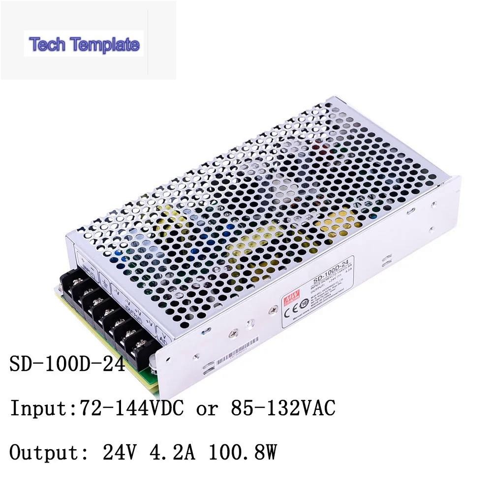 MEAN WELL SD-100D-24 72 ~ 144VDC ถึง 24V DC 100W DC-DC Converter Switching Power Supply 110V ถึง 24V