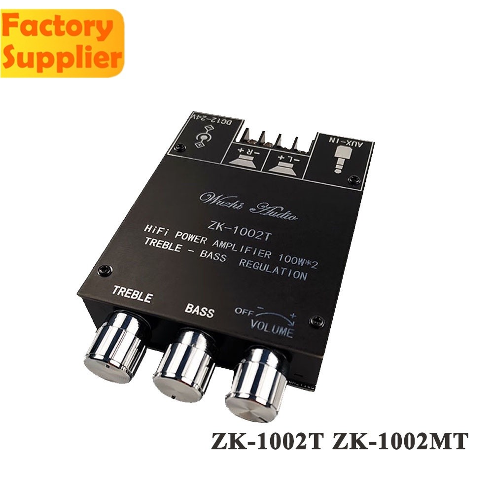 Zk-1002t ZK-1002MT TPA3116 2-Channel 2*100W Bluetooth5.0 เครื่องขยายเสียงดิจิตอลโมดูล + โทน