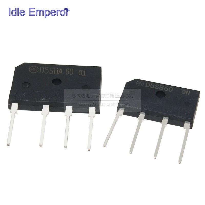 D5sba60 D5SB60 เตาแม่เหล็กไฟฟ้า Rectifier Bridge สะพานซ้อนสะพานแบน 5A/600V ยี่ห้อใหม่แท้