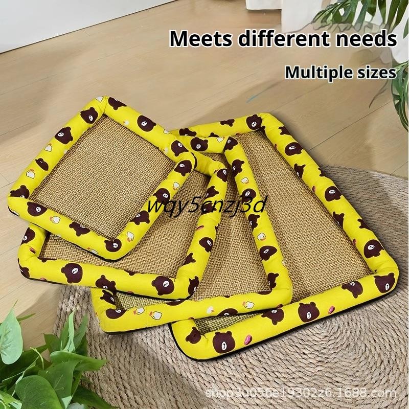 เสื่อหวาย Pet Cooling Cooling Cooling Mat Nest Cooling Breathable สําหรับแมวสุนัข