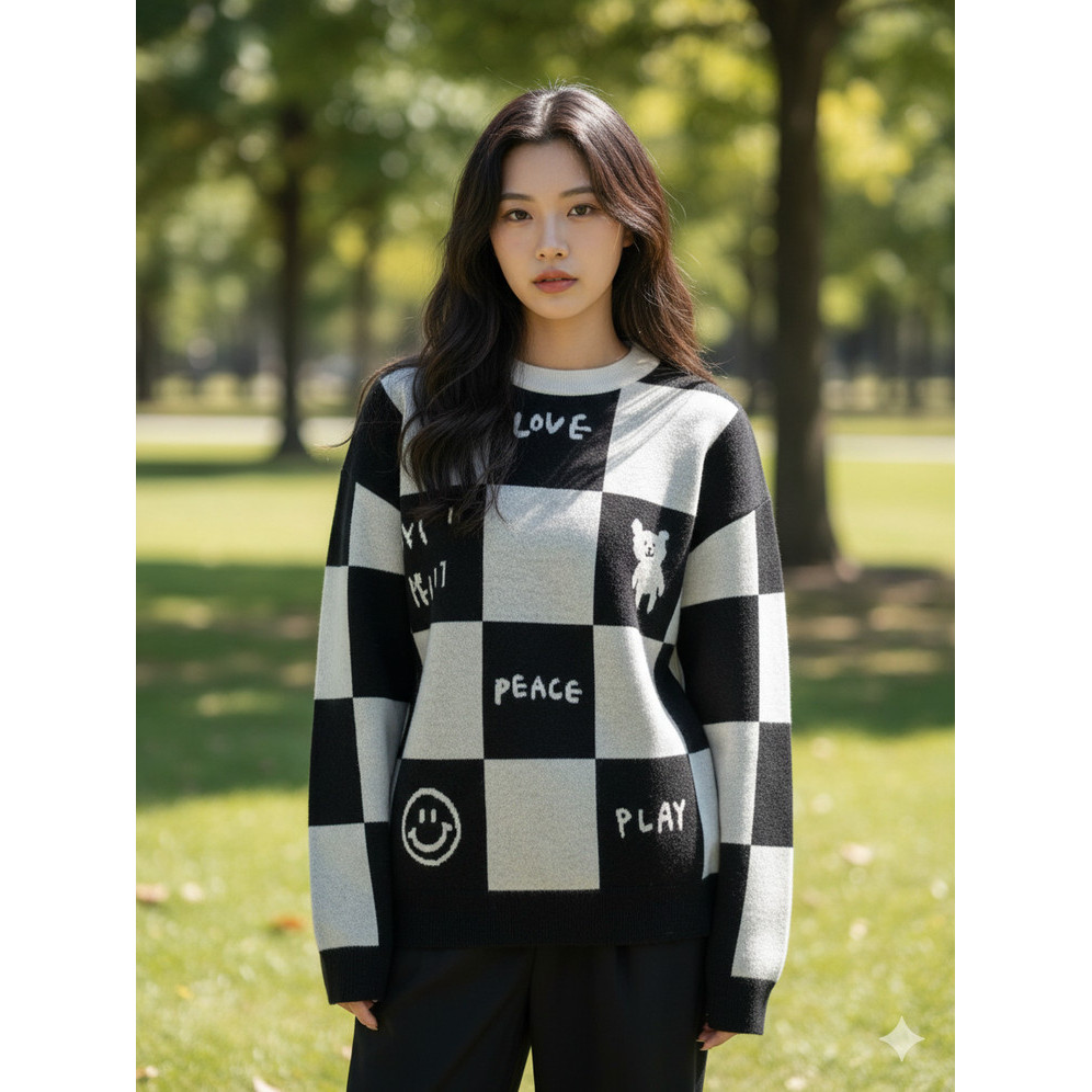 GoodNine พร้อมส่ง เสื้อไหมพรมคาร์ดิแกนแขนยาวทอลายเนื้อผ้าดีใส่สบายยืดหยุ่นได้เยอะ