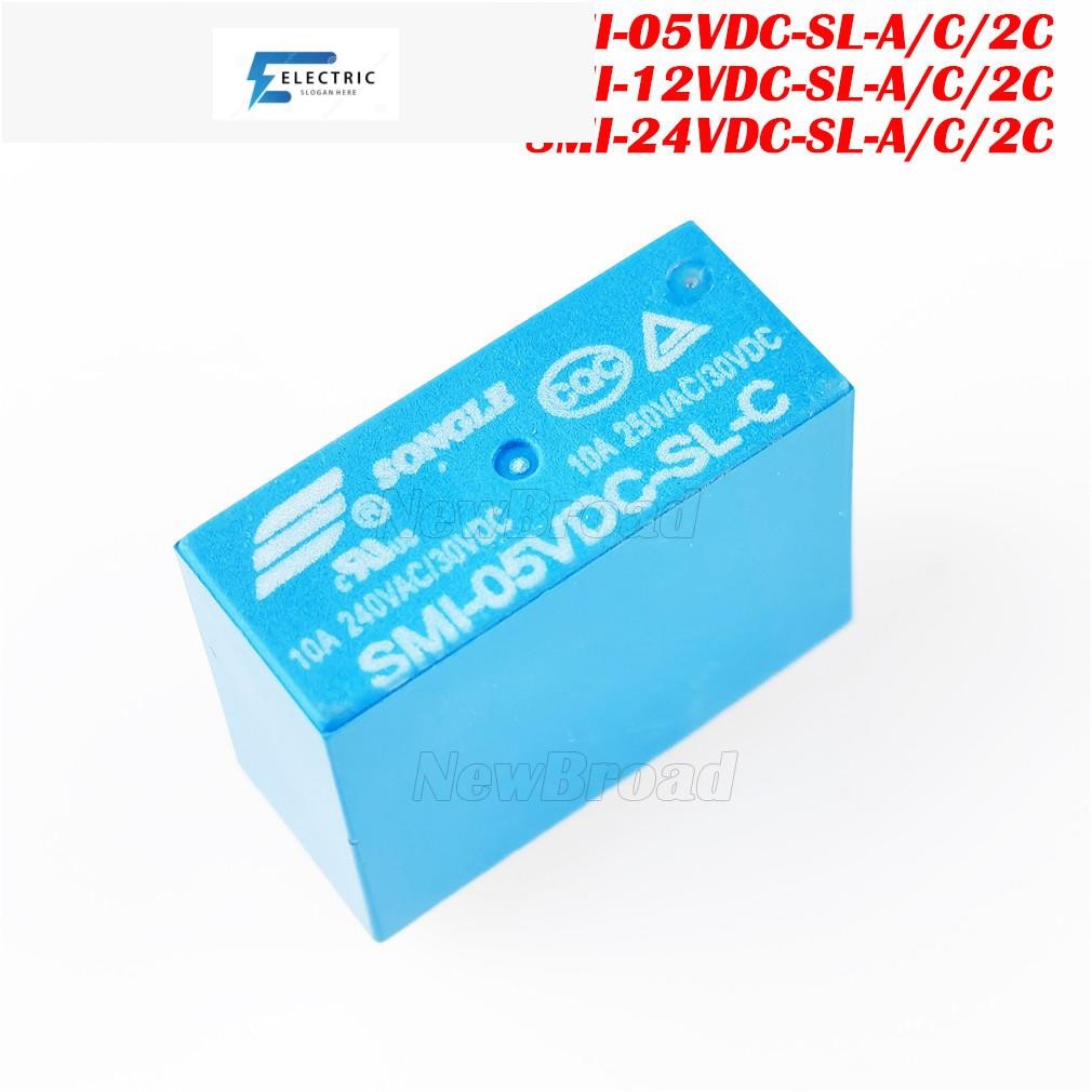 2PCS รีเลย์ SMI-05VDC-SL-C SMI 05VDC 12VDC 24VDC-A DIP-4 SL-C DIP-5 SL-2C DIP-8 5A 10A SMI-12VDC-SL-