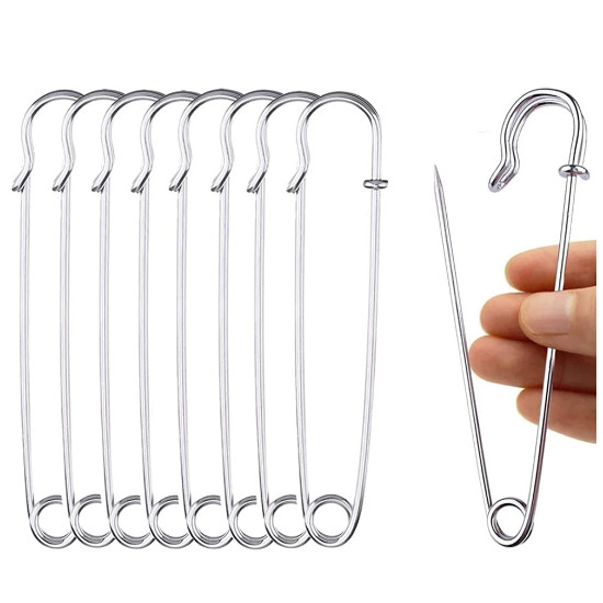 20 ชิ้นความปลอดภัยขนาดใหญ่ Pins ผ้าห่ม Pins จำนวนมากเหล็กสปริงล็อค Pins ผ้าห่มหัตถกรรมกระโปรงรัดเข็มกลัดสำหรับการทำ