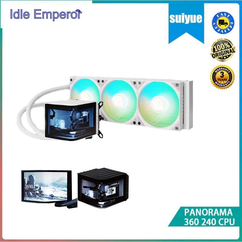 Tryx AIO PANORAMA 360 240 CPU water cooler 6.5 นิ้วโค้ง AMOLED สําหรับ LGA1851/1700/115x/AM5/AM4
