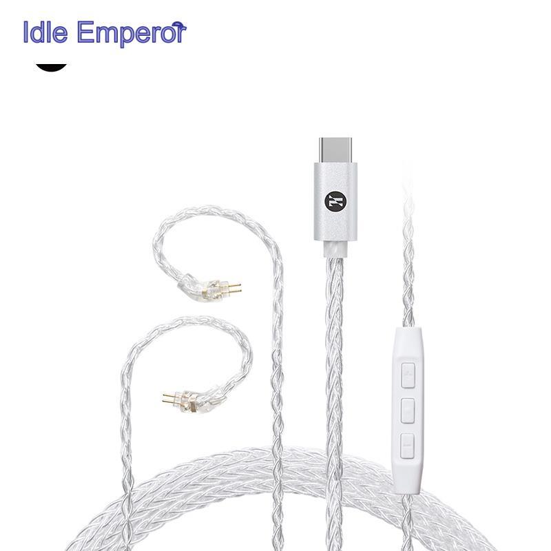 Jcally TC30PRO TYPEC สายอัพเกรดหูฟังดิจิทัล ชุบเงิน CX31993 MMCX QDC ZSN