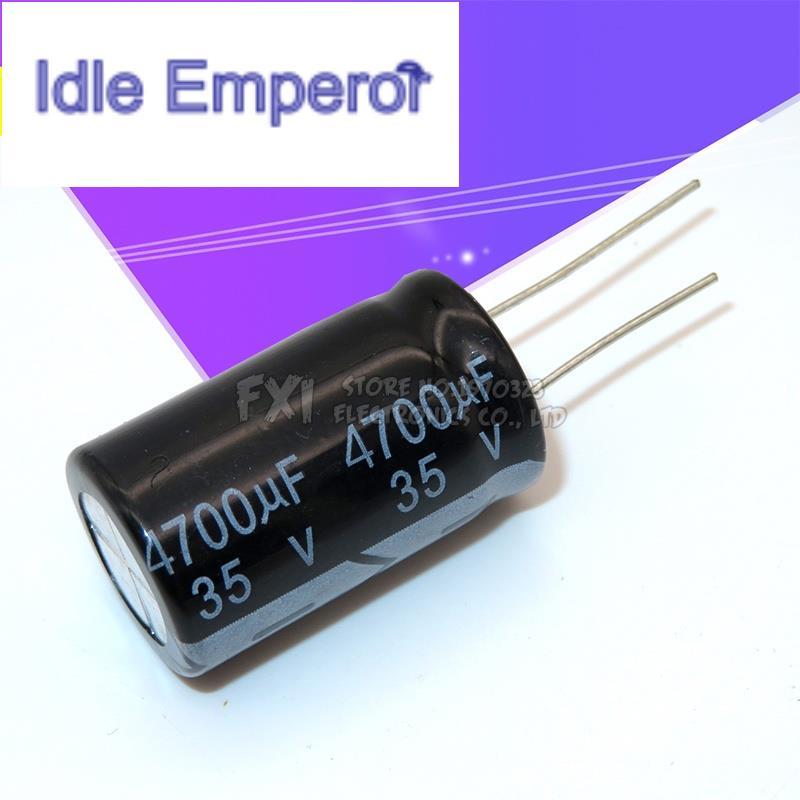 ตัวเก็บประจุไฟฟ้า 35v4700uf 4700uf35v 18*30 35v 4700uf 18x30 10 ชิ้น