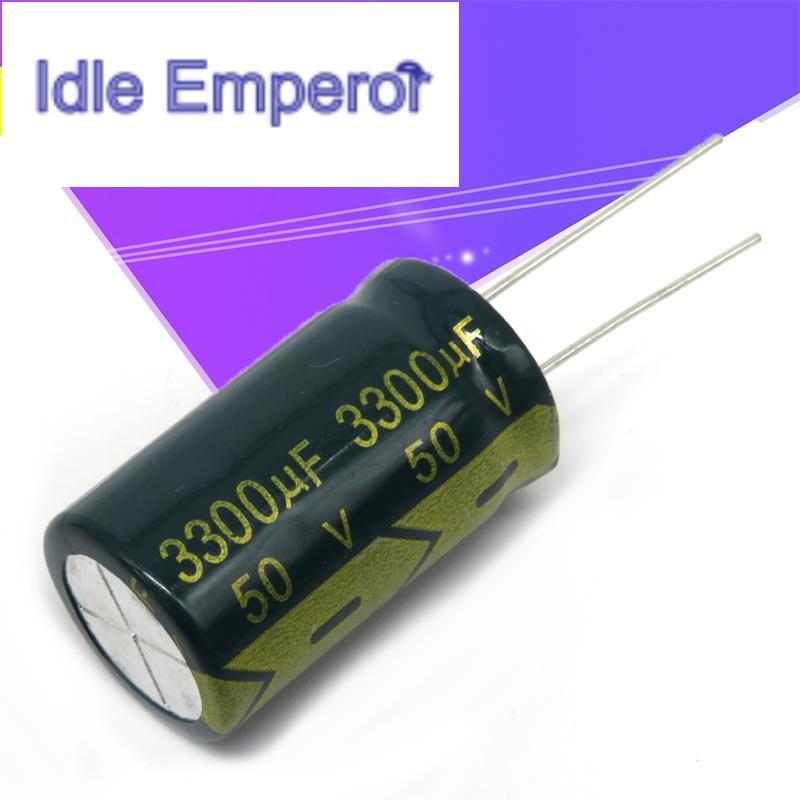 ตัวเก็บประจุไฟฟ้า 50v3300uf 3300uf50v 18*30 50v 3300uf 18x30 10 ชิ้น