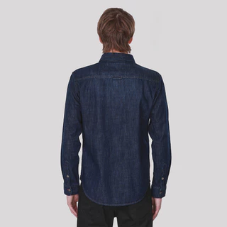 John Henry เสื้อเชิ้ตผู้ชายแขนยาว ทรงเข้ารูป รุ่น JH F425MSLSM12 - สียีนส์เข้ม