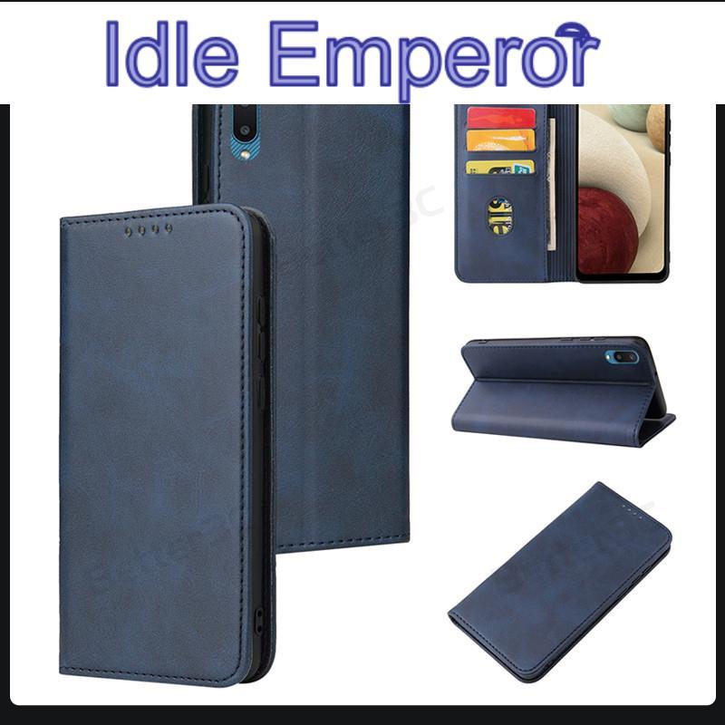 SAMSUNG กล้องป้องกันกระเป๋าสตางค์พลิกเคสโทรศัพท์แม่เหล็กหนังสําหรับSamsung Galaxy A01 M01 A02 M02 A0