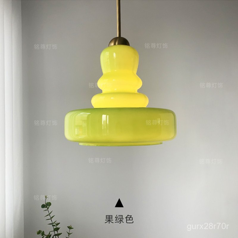 Vintage Bauhaus Colorful Gourd Restaurant Small Pendant Light French Bedroom Hotel Bar Decorative Li