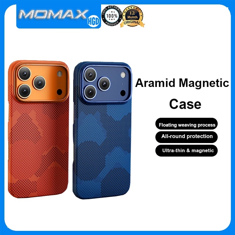 Momax Aramid Fiber Magnetic Case สําหรับ iPhone 17 Pro Max Ultra Thin Protect ฝาหลัง