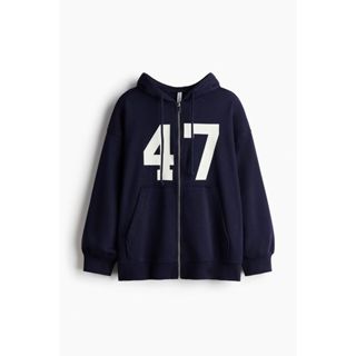 H&M(เอชแอนด์เอ็ม) เสื้อฮู้ดมีซิปทรงโอเวอร์ไซส์ ผู้หญิง 12347…