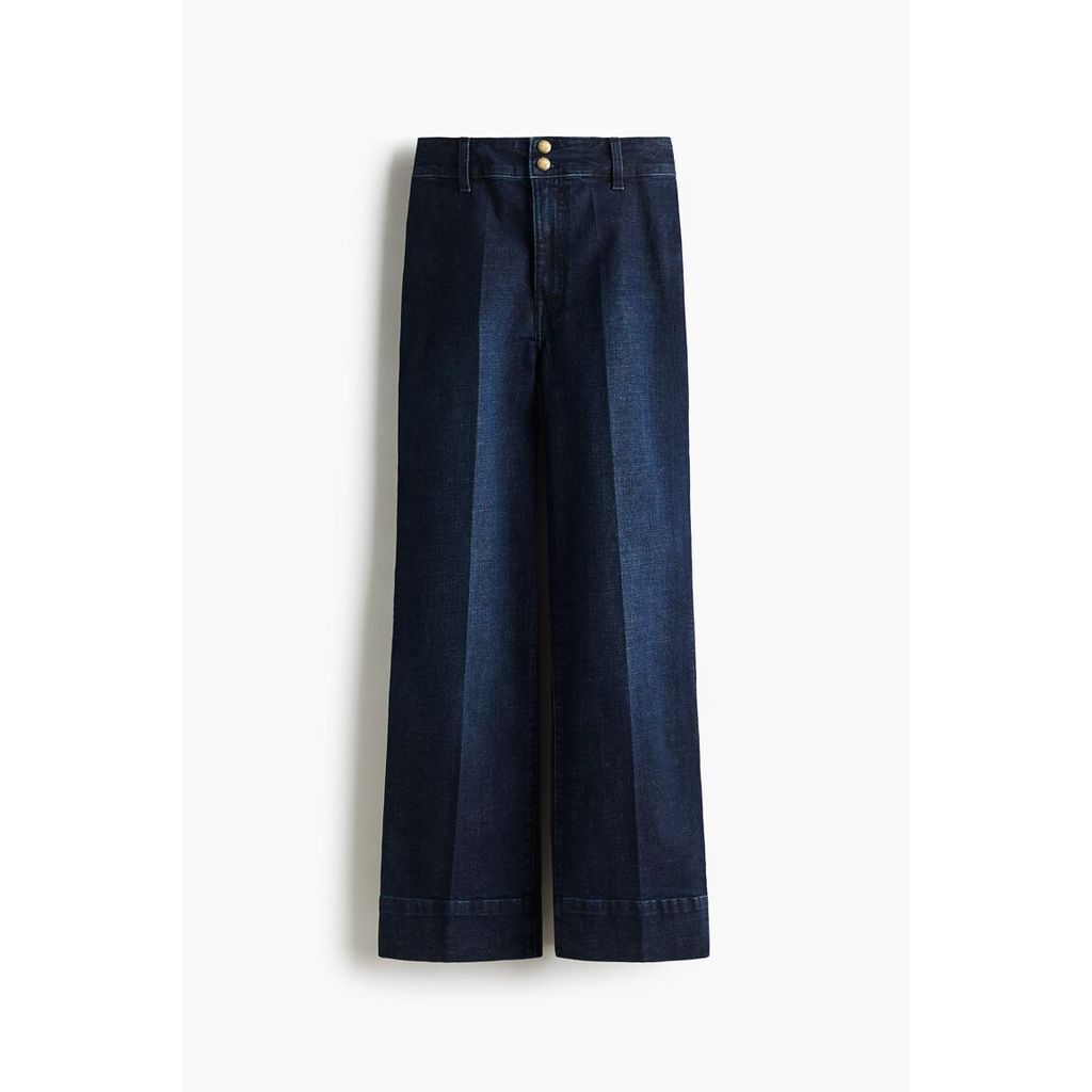 H&M(เอชแอนด์เอ็ม) กางเกงยีนส์เอวสูงทรงกว้าง Women Wide High Jeans 1297530_6