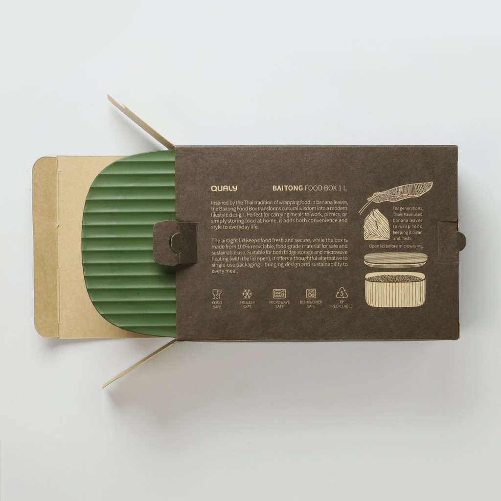 Baitong Food Box 0.7 & 1L กล่องอาหาร กล่องข้าว Lunch Box ดีไซน์ ใบตอง Qualy (ควอลี่) - รูปที่ 7