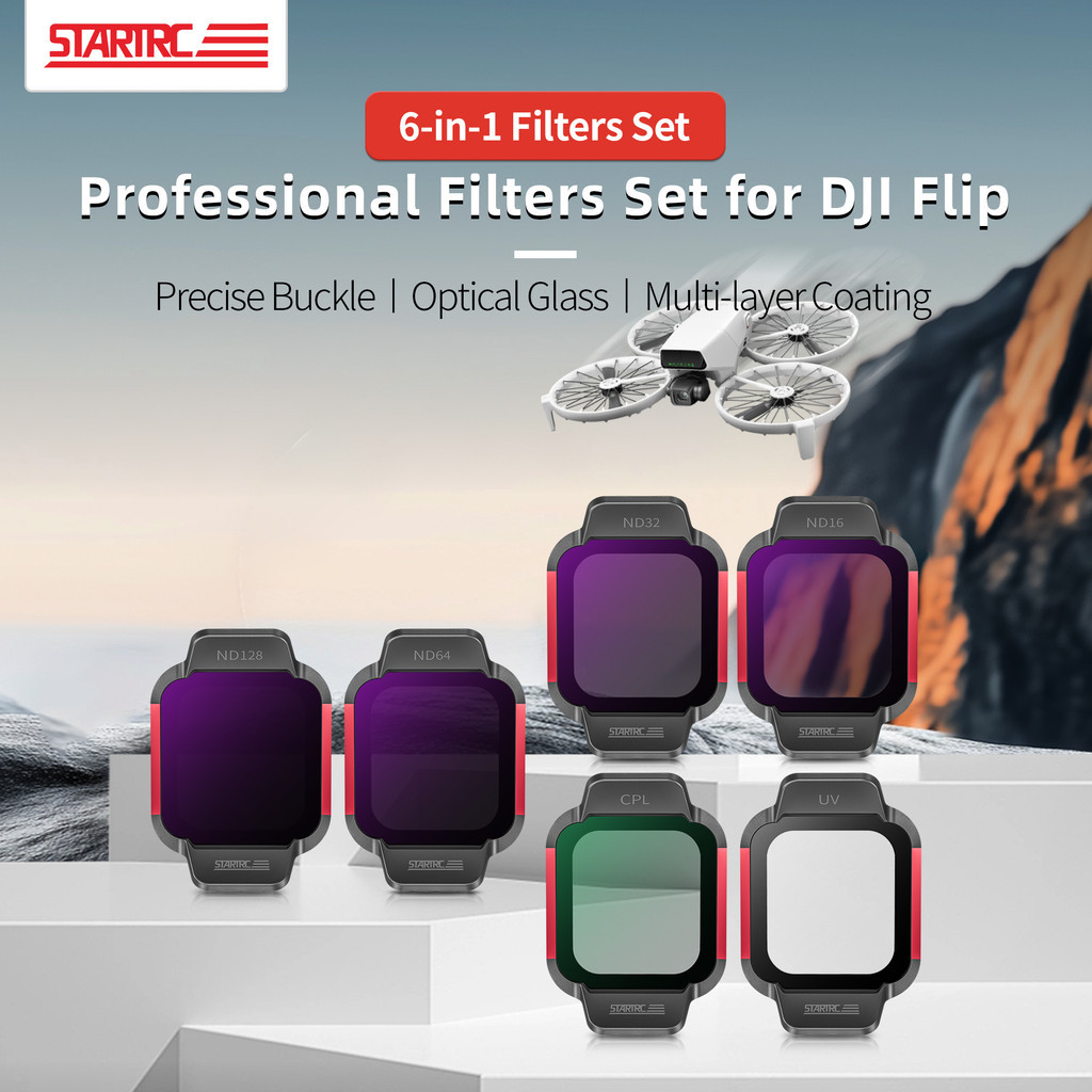 สําหรับ DJI flip filter ND64 ND8 dimming Vlog กล้องทางอากาศมือถือ flip drone filter อุปกรณ์เสริมเลนส