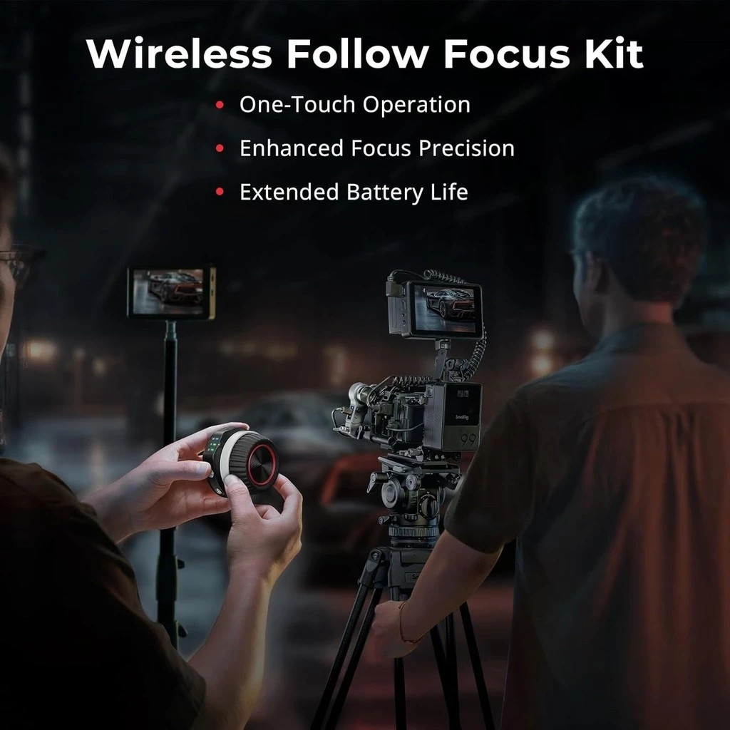 SmallRig Wireless Follow Focus Kit พร้อม Handwheel Controller & Receiver Motor สําหรับ Cinema และ Zo