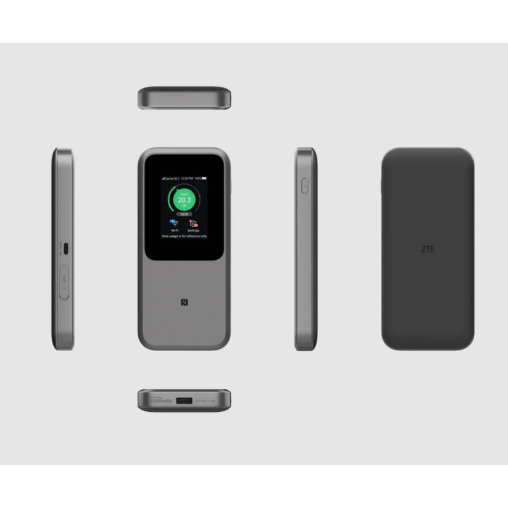 Zte MU5120 พาวเวอร์แบงค์ Wifi Openline 5G 10000mah พร้อมอะแดปเตอร์แลน รองรับ Wifi 6 Pro Max Fast