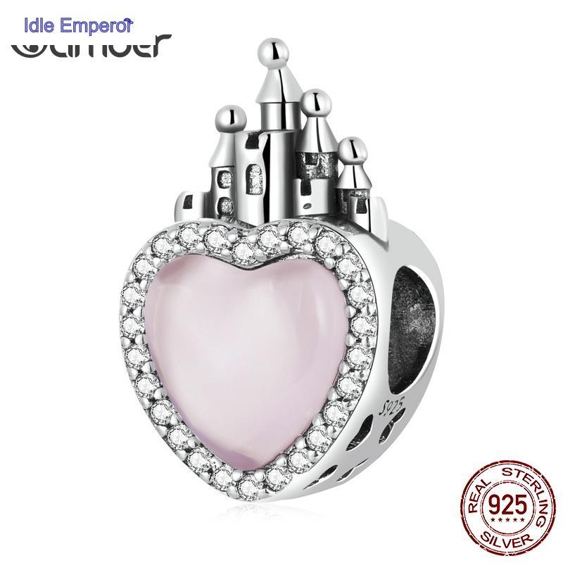 Bamoer จี้เงิน 925 รูปปราสาทหัวใจ เครื่องประดับ สําหรับสร้อยข้อมือ สร้อยคอ SCC2207