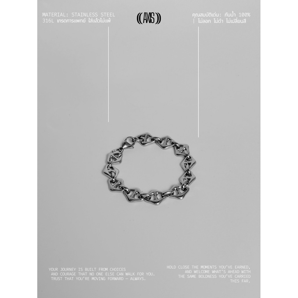 AXIS Lattice Bracelet สร้อยข้อมือ Stainless Steel 316L Surgical Grade กันน้ำ ไม่ลอก ไม่ดำ
