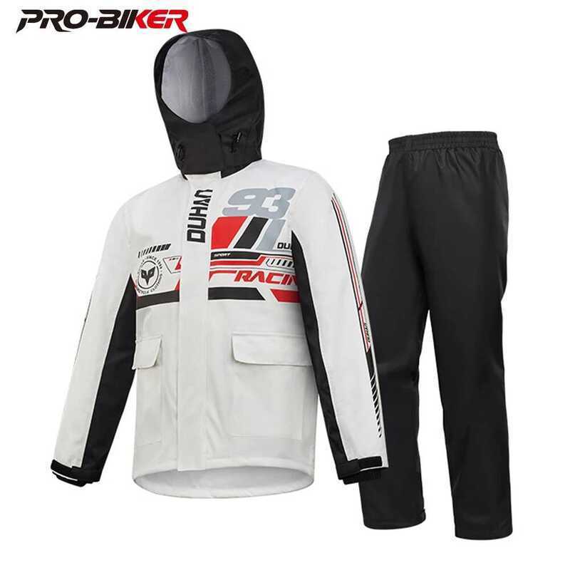 DUHAN เสื้อกันฝนสำหรับมอเตอร์ไซด์ ปรับขนาดได้ สำหรับนักขับมอเตอร์ไซด์