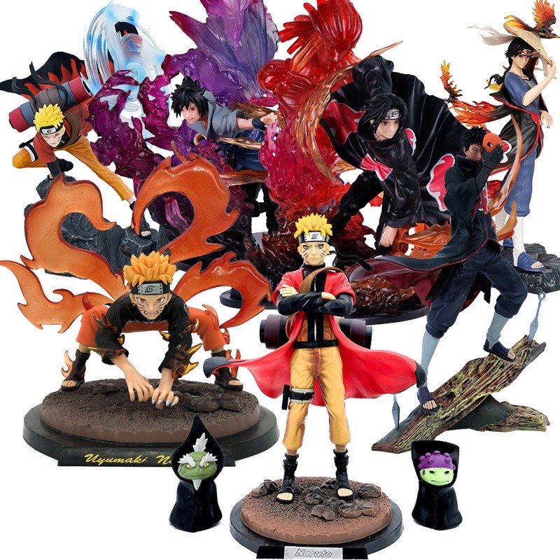 โมเดลฟิกเกอร์ PVC อนิเมะ Hokage Naruto Uchiha Itachi Sasuke Uchiha Might Guy TOBI Uchiha Obito ของเล