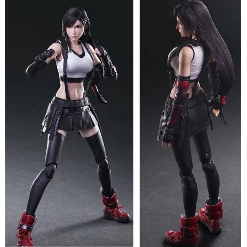 Play Arts Kai FF7 เกม Final Fantasy VII Remake Tifa Lockhart PVC Action Figure Collection ของเล่น