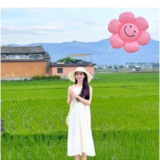 ลูกโป่งดอกไม้ ลูกโป่งดอกเดซี่ ดอกไม้หน้ายิ้ม สำหรับตกแต่งสถานที่และงานปาร์ตี้