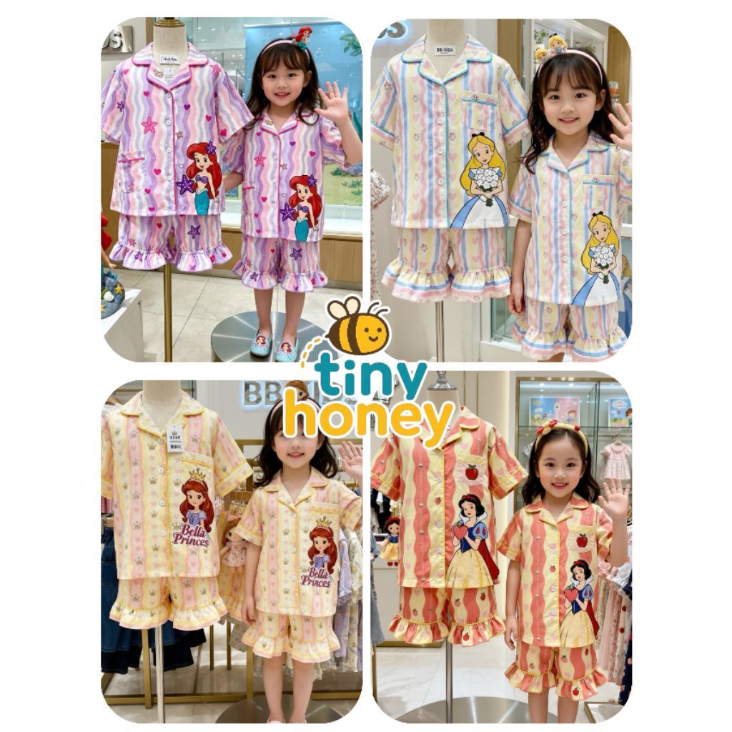 ชุดนอนเด็ก แขนสั้น ขาสั้น ผ้านิ่ม งานป้ายBB