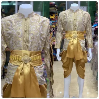 ชุดไทยผู้ชาย ชุดพี่หมื่นลายพี่โป๊ป(เสื้อ+โจง+ผ้าคาด)(ไม่รวมเครื่องประดับ)