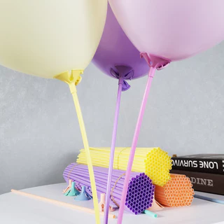 100pcs Party ก้านลูกโป่งยาง PVC แบบหนา และหนา ขนาด 40 ซม. สําหรับตกแต่งปาร์ตี้