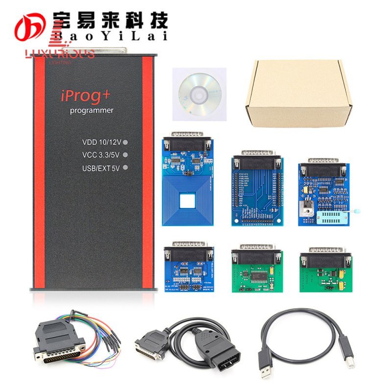Iprog+ Pro V87 ECU tool สามารถ carprog รถยนต์ ecu เครื่องมือการเขียนโปรแกรม 6โมดูล M9HI