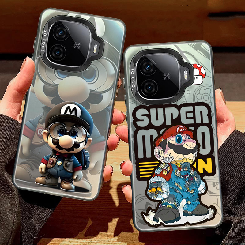 เคส iQOO Z9 Z9X Z10 5G Case เคส iQOO 13 12 Z9 Turbo 5G เคสการ์ตูนมาริโอ้ เคสกันกระแทก เคลือบด้าน เคส