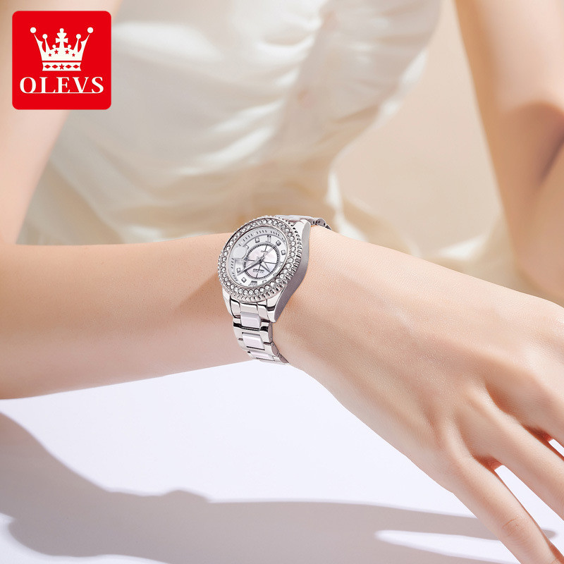 Olevs olevs Women's starry sky diamond-encrusted watch, light luxury niche, high aesthetic value, lu