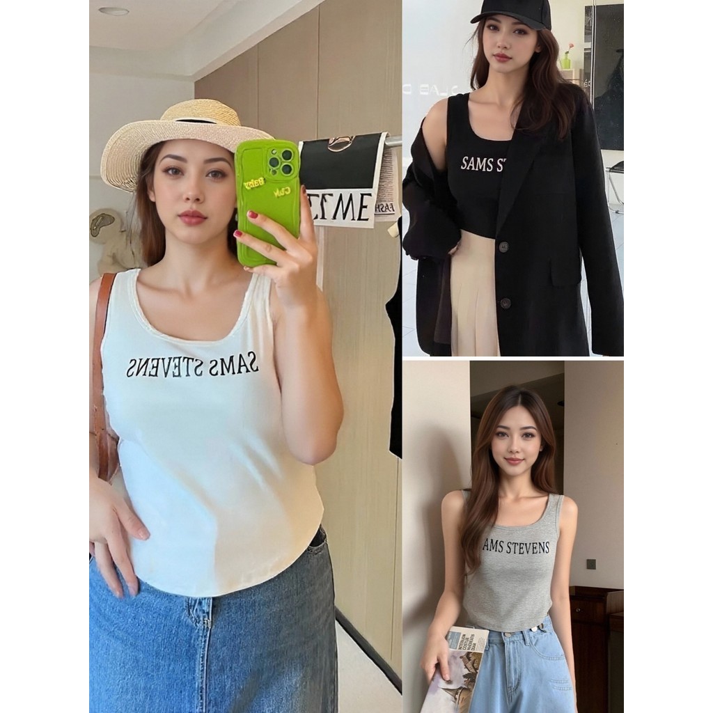 เสื้อสายเดี่ยว เนื้อผ้าบางเบาออกแบบให้มีสไตล์