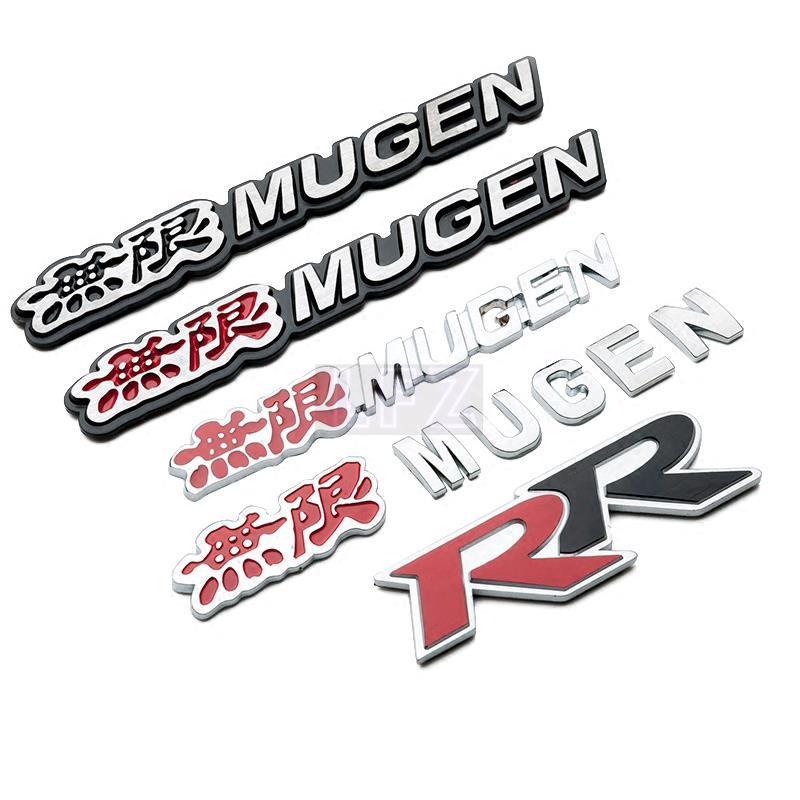 สติกเกอร์โลโก้อลูมิเนียม 3D สําหรับติดตกแต่งรถยนต์ Honda Mugen Fd Mugen RR TypeR 1 ชิ้น