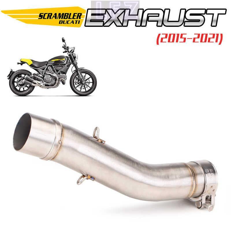 รถจักรยานยนต์ Ducati Scrambler 800 2015-2021 ท่อไอเสีย Midpipe Monster 797 ท่อไอเสียท่อกลาง