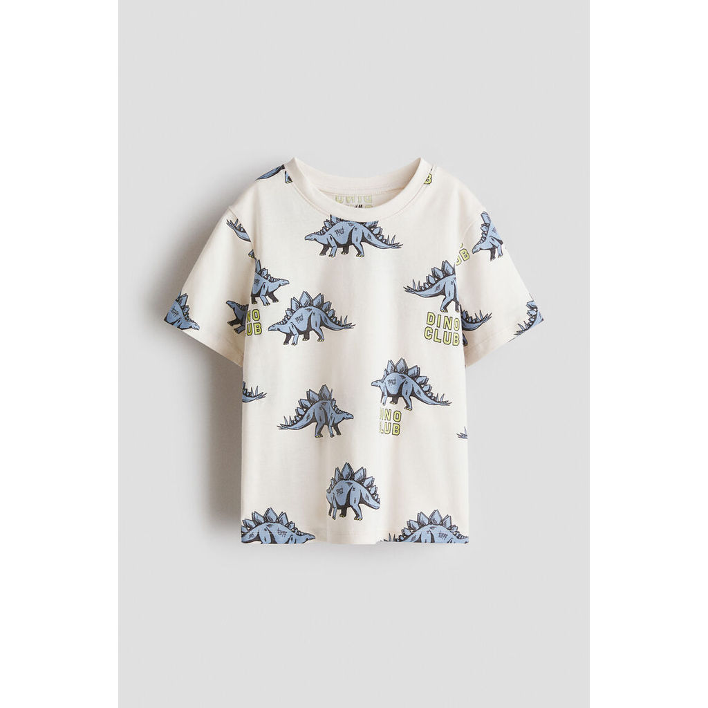 H&M(เอชแอนด์เอ็ม) เดรสผ้าฝ้ายพิมพ์ลาย Girls Printed cotton dress 1318739_1