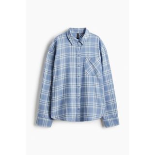 H&M(เอชแอนด์เอ็ม) เสื้อเชิ้ตคอตตอนแบบโอเวอร์ไซส์ Women Overs…